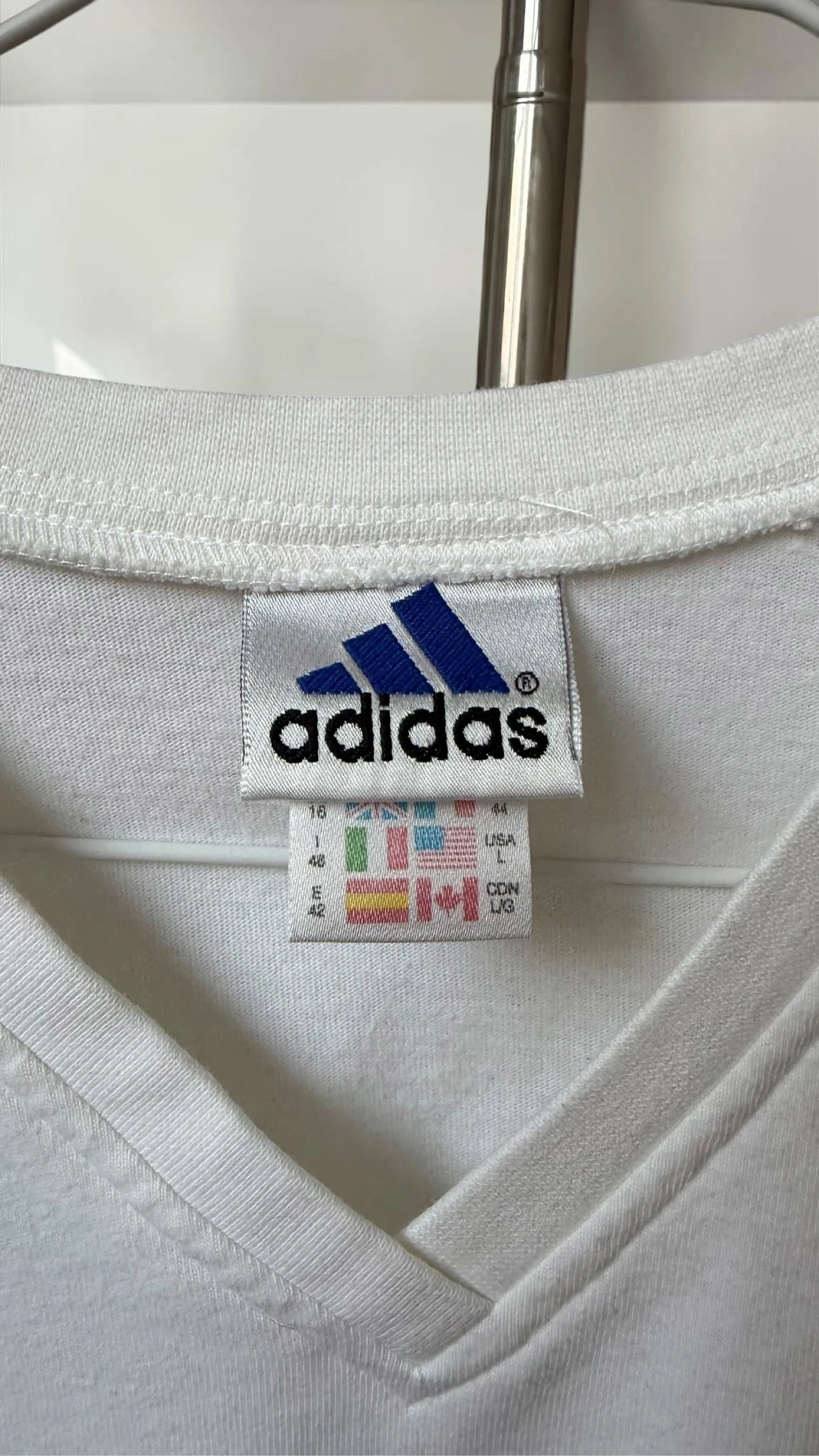 Vintage Adidas wit T-shirt maat L – photo 3